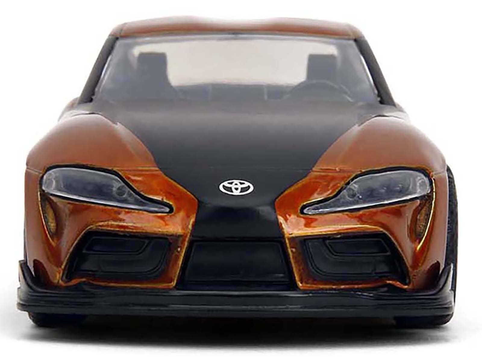 Alt View 5. Jada - 2020 Toyota Supra Orange Metallic with Black Stripes "F9" (2021) Movie "Fast & Furious" Series 1/32 Model Car by Jada.