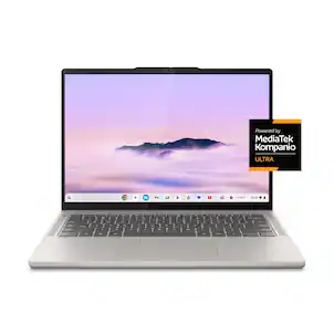 Lenovo - Chromebook Plus 14" OLED 2K Touchscreen Laptop with Gemini - MediaTek Kompanio Ultra 910 - 16GB Memory - 256GB Storage - Seashell