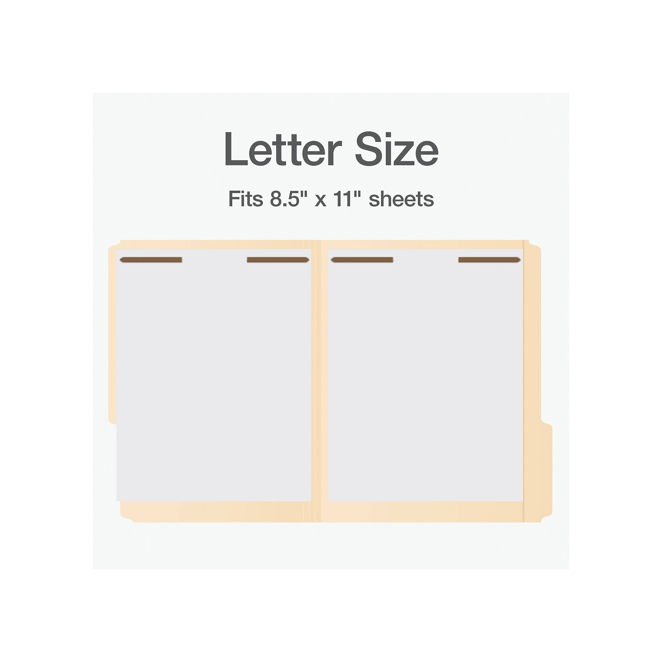 Letter Size  
Fits 8.5" x 11" sheets