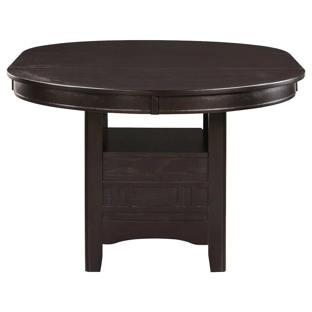 Alt View 3. Coaster Co. of America - Lavon Oval 60-inch Extension Leaf Dining Table Espresso - Brown.