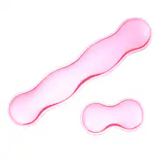 Front. Unique Bargains - Gel Wrist Rest, Ergonomic Silicone Gel Mouse Pad with Cool Touch Cushion for Computer Laptop Home Office Work (Pad Set) - Pink.
