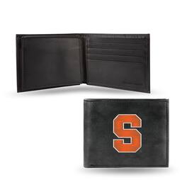 Rico Industries - Syracuse Orange Embroidered Team Logo Black Leather Passcase Bifold Wallet - Multi