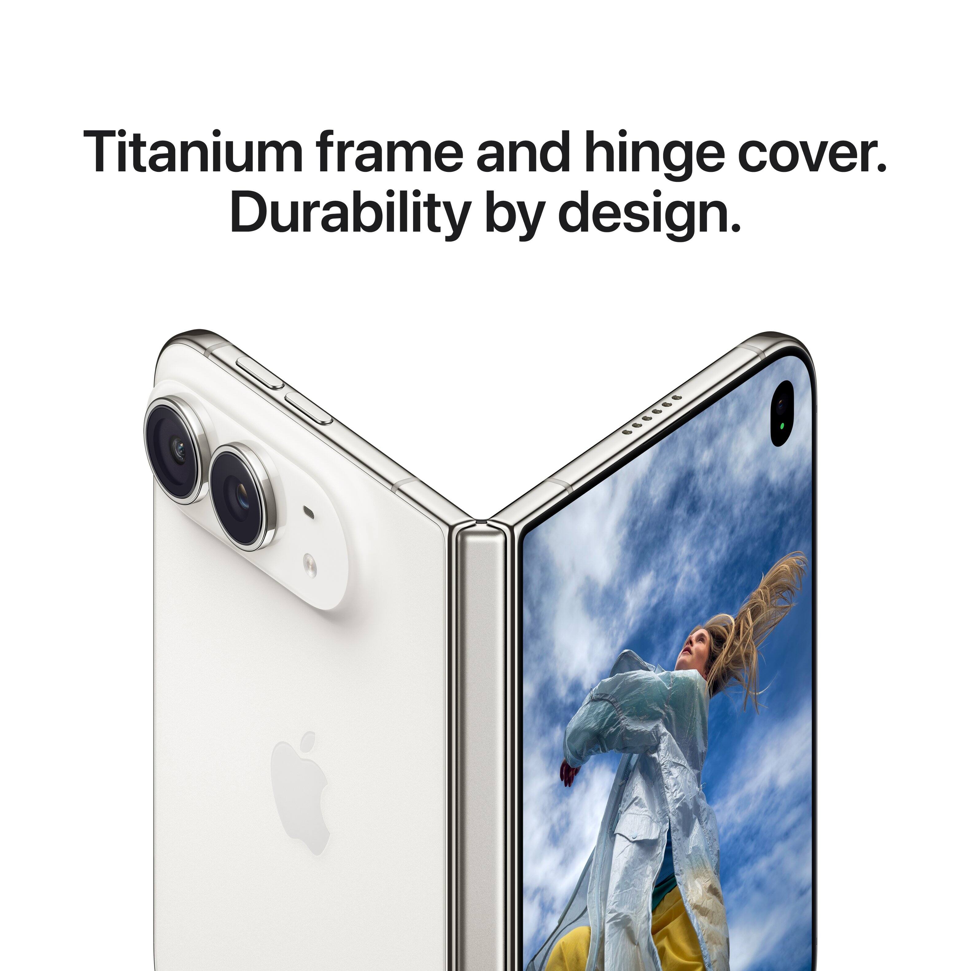 Titanium frame and hinge cover. Durability by design.