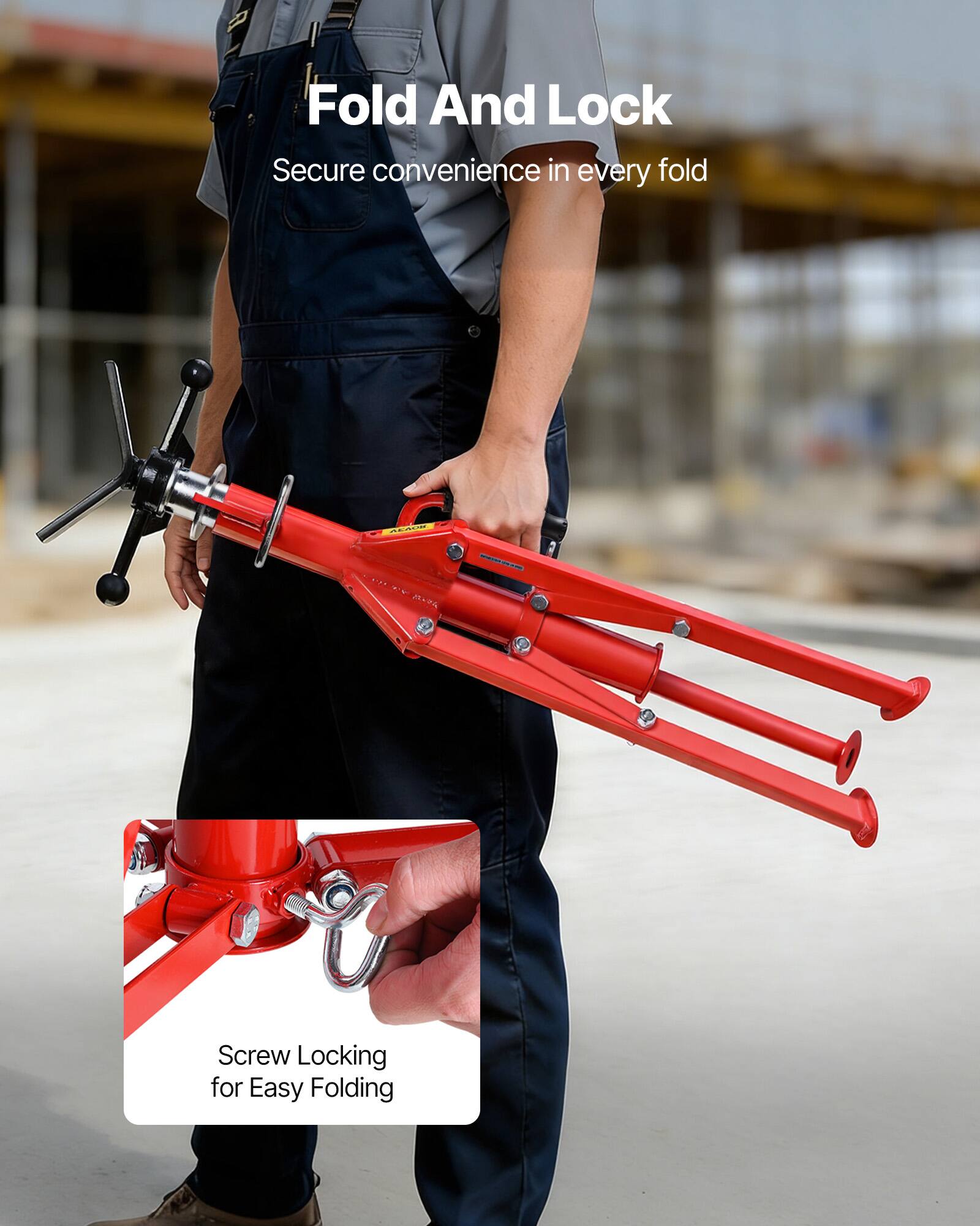 Fold And Lock  
Secure convenience in every fold  

Screw Locking for Easy Folding
