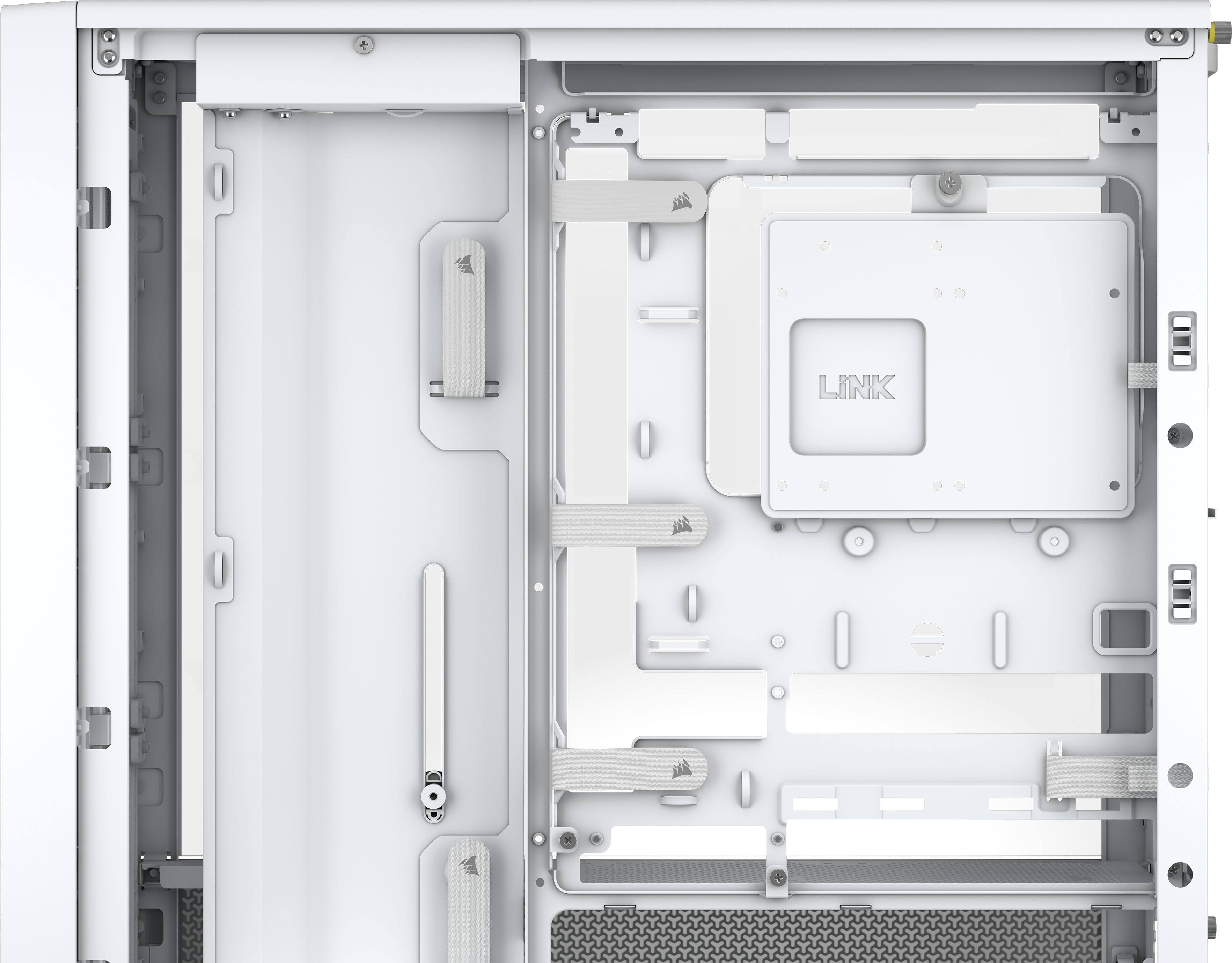 Alt View 26. CORSAIR - FRAME 4000D RS ATX Mid-Tower PC Case - White.