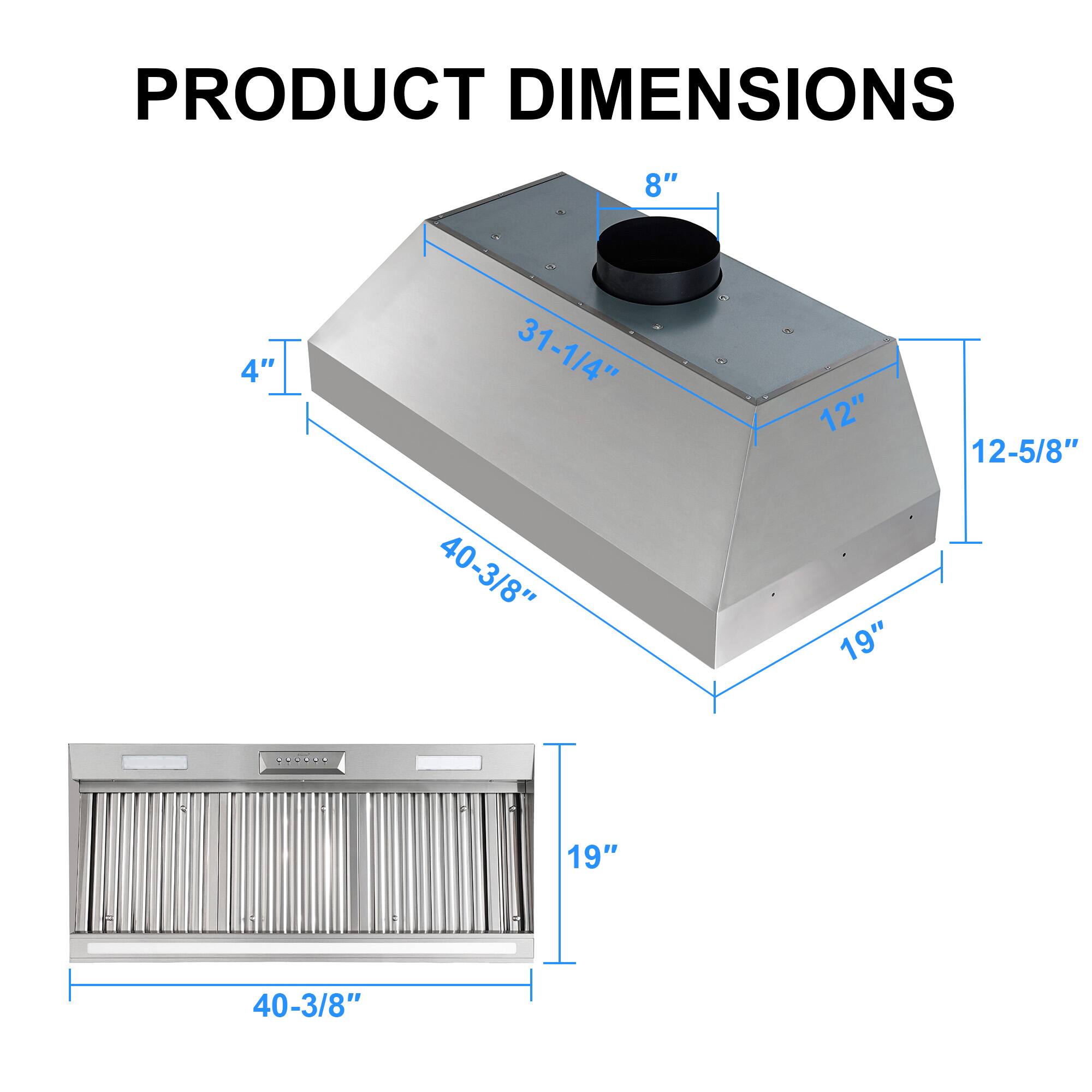 PRODUCT DIMENSIONS

- 8"
- 4"
- 31-1/4"
- 12"
- 12-5/8"
- 40-3/8"
- 19"
- 19"
- 40-3/8"