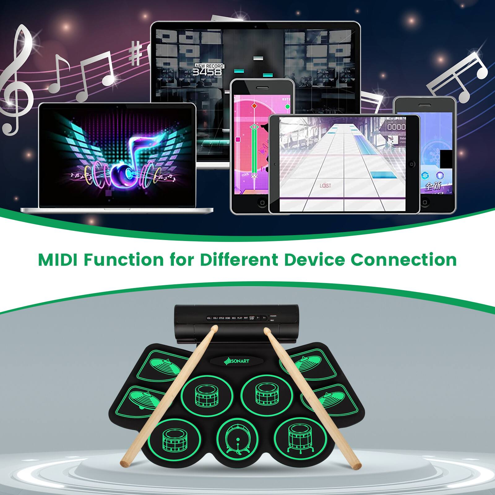 MIDI Function for Different Device Connection

1W RECORD 3458

0000 DD LOST
