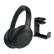 Front. Sony - Sony WH-1000XM4 Wireless Noise Canceling Over-Ear Headphones (Black) Bundle - Black.