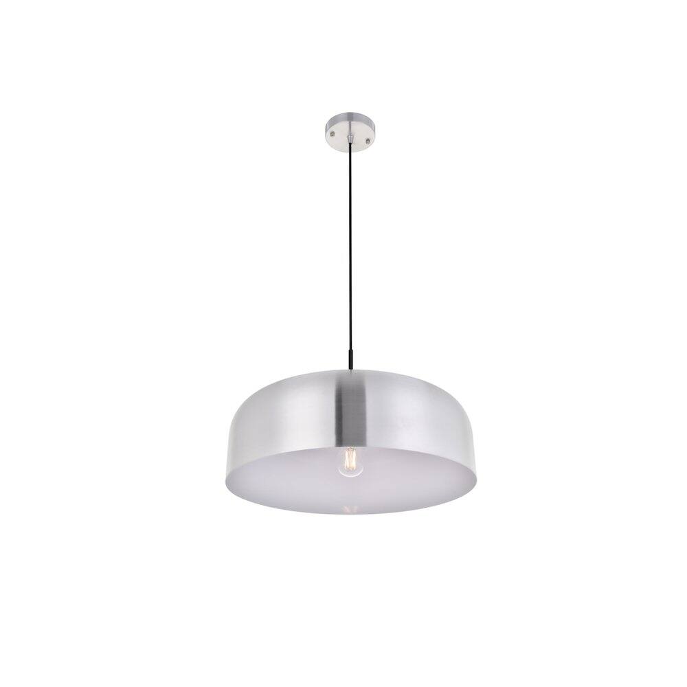 Alt View 3. Living District - Etude 1 Light Brushed Nickel Pendant - Brushed Nickel And Black.