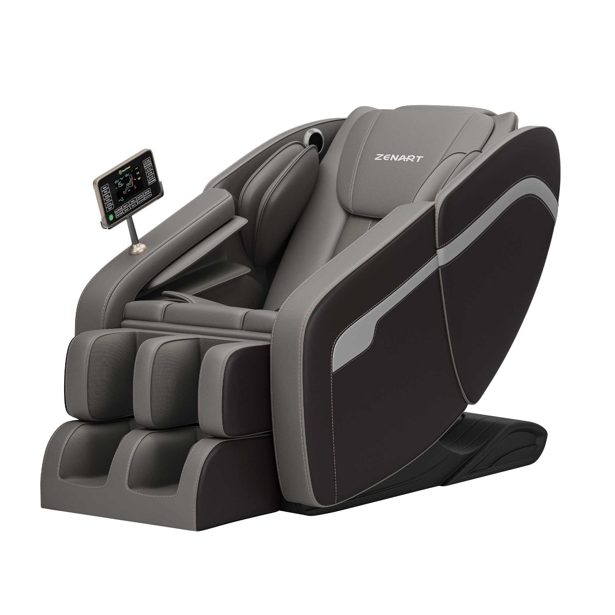 Front. Essen Blissed - Favor BS-10 Full Body Zero Gravity with Shiatsu Massage Chair - Brown.