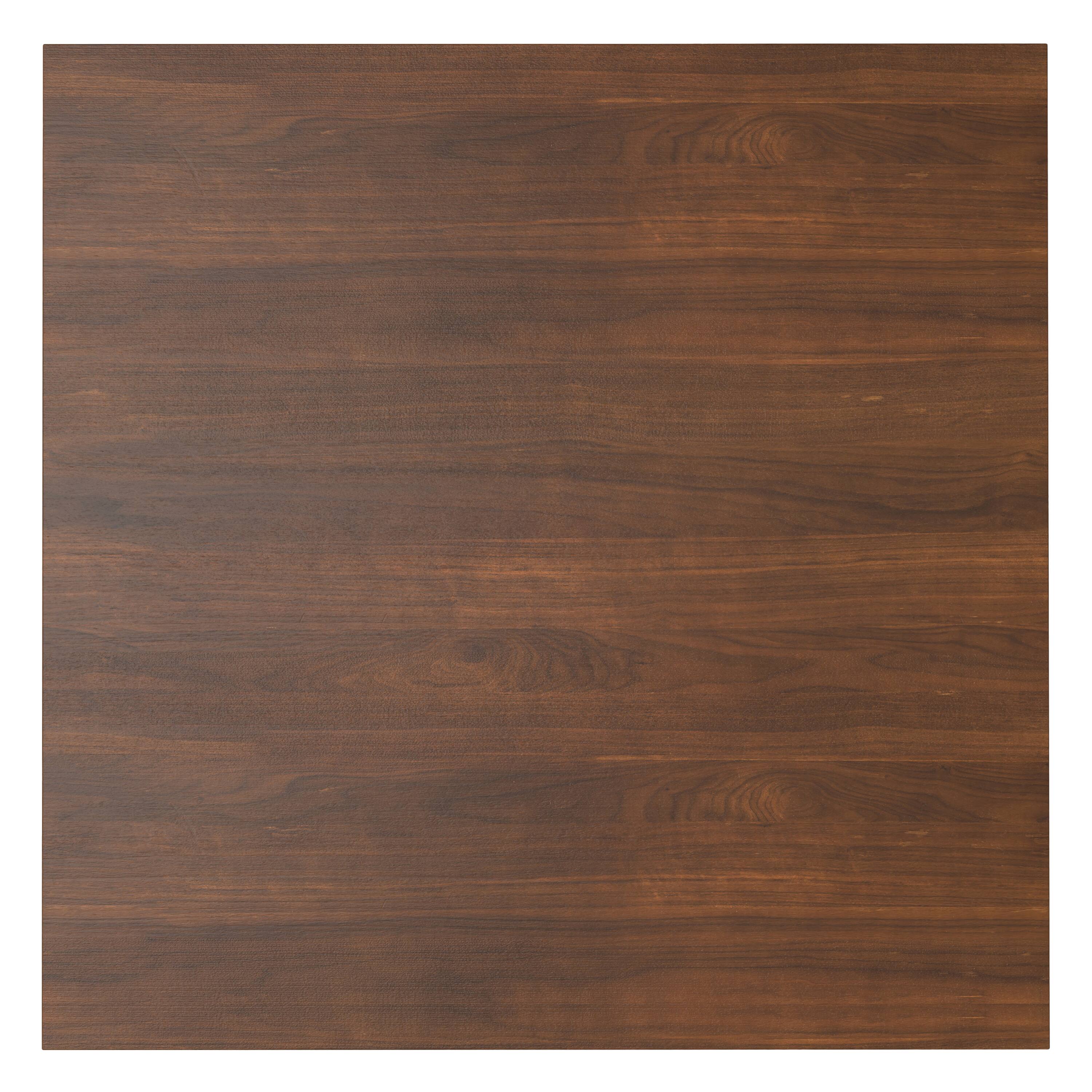 Alt View 2. Simpli Home - Lowry 54 inch x 54 inch Square Modern Industrial Square Dining Table in Walnut Veneer - Walnut Veneer.