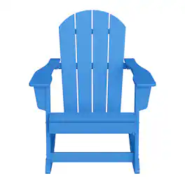 WestinTrends - Malibu Outdoor / Patio Poly Adirondack rocking chair - Pacific Blue