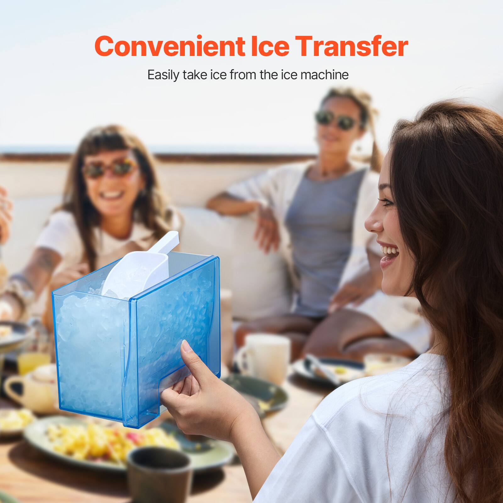 Convenient Ice Transfer  
Easily take ice from the ice machine