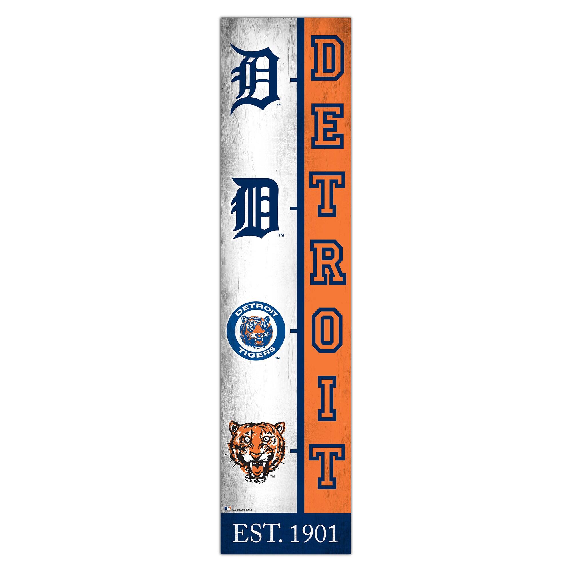 Detroit Tigers 6" x 24" Progression Wood Sign