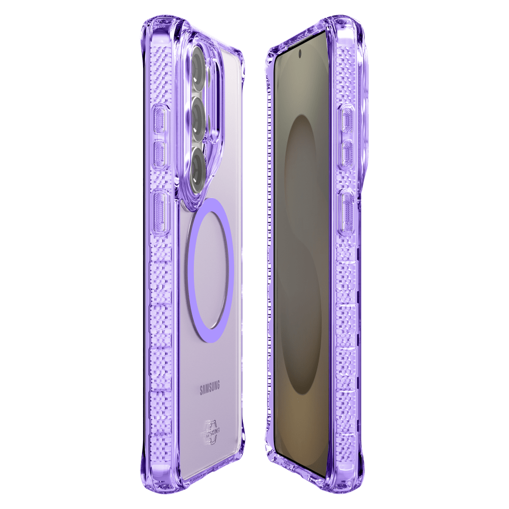 Alt View 1. Itskins - HYBRID R // CLEAR MagSafe Case for Samsung Galaxy S26 Ultra - Light Purple.