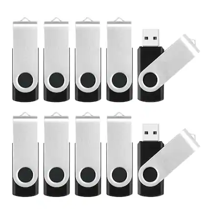 Front. DORLUKFU - 4GB Flash Drive 10 Pack Thumb Drive, USB Flash Drives 2.0 USB Stick for Data Storage Backup, Jump Drive Pen Drive Zip - 10 Pack Black.