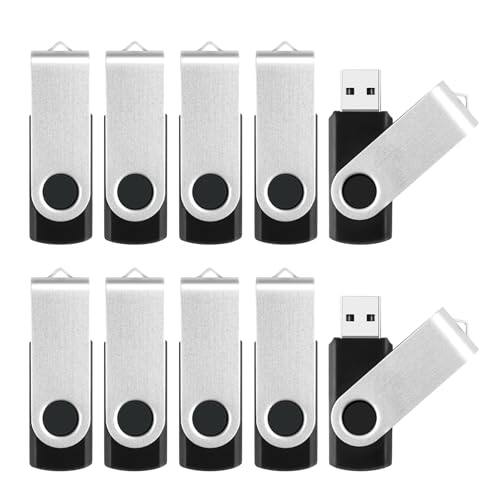 Front. DORLUKFU - 4GB Flash Drive 10 Pack Thumb Drive, USB Flash Drives 2.0 USB Stick for Data Storage Backup, Jump Drive Pen Drive Zip - 10 Pack Black.