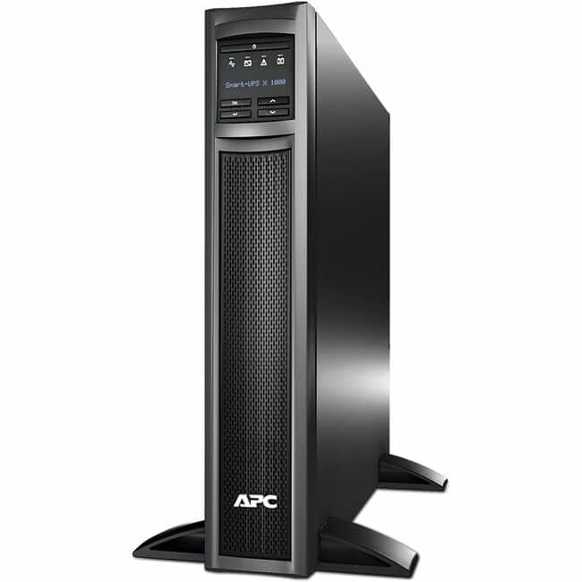 APC - Smart-UPS X, Line Interactive, 1000VA, Rack/tower convertible 2U, 120V, 8x 5-15R NEMA, SmartConnect port, Extended - Black