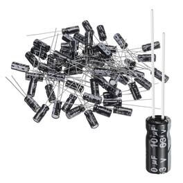 Unique Bargains - 60pcs 10uF 63V 5x11mm 105C Radial Aluminum Electrolytic Capacitor for TVs LCD Monitor VCD - Black