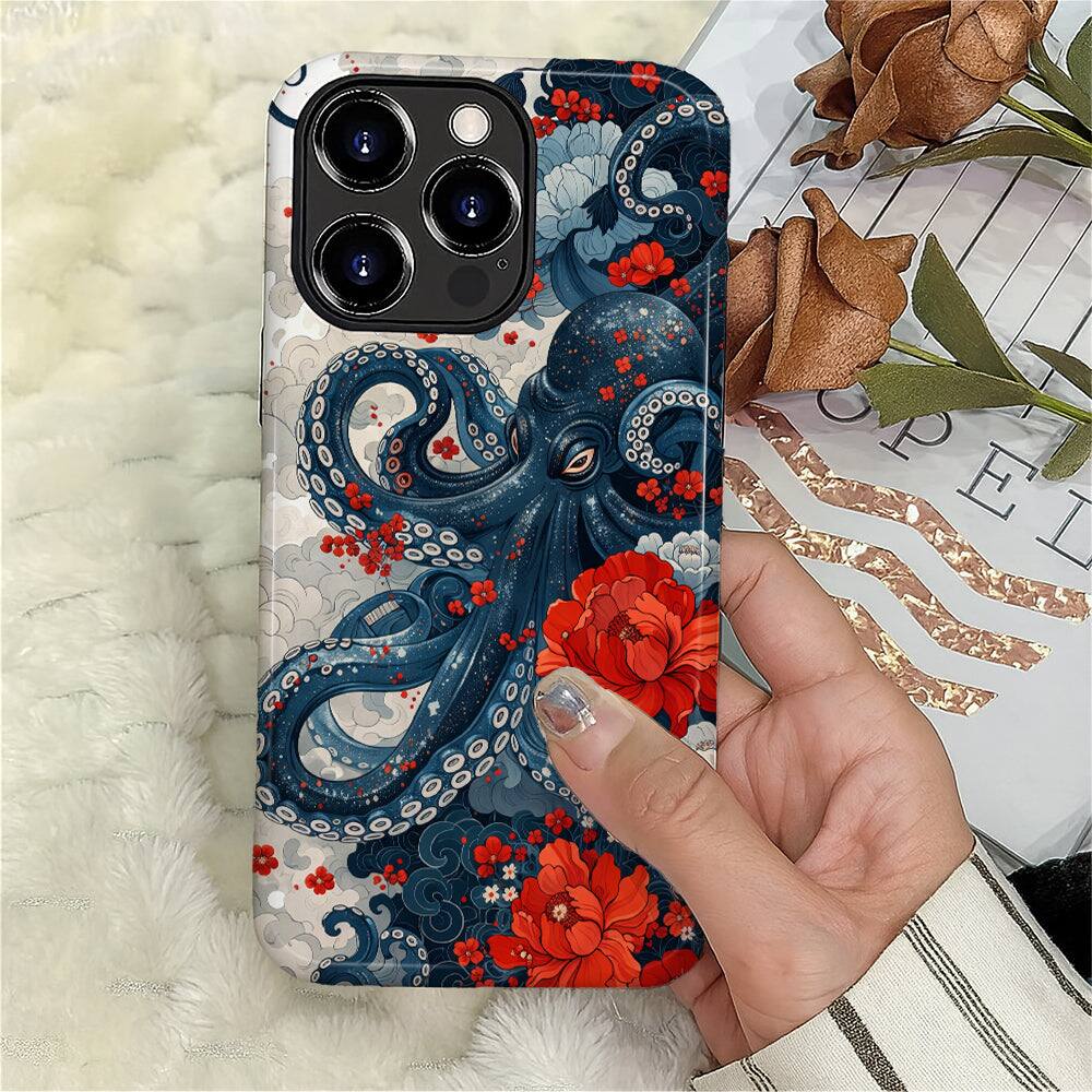 Alt View 3. BUBM - Smartphone Case for iPhone - 2-Layer Durable Smartphone Protection Case - Crimson Abyss - Crimson Abyss for iPhone 16 Pro Max.