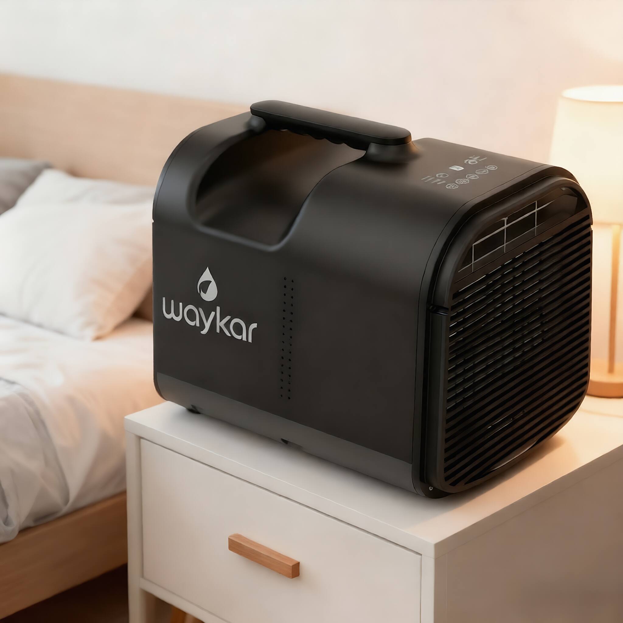 Alt View 3. COWLOWN - 4500 BTU Portable Air Conditioner 4-in-1 Cooling Dry Fan Remote Control 110V Black.