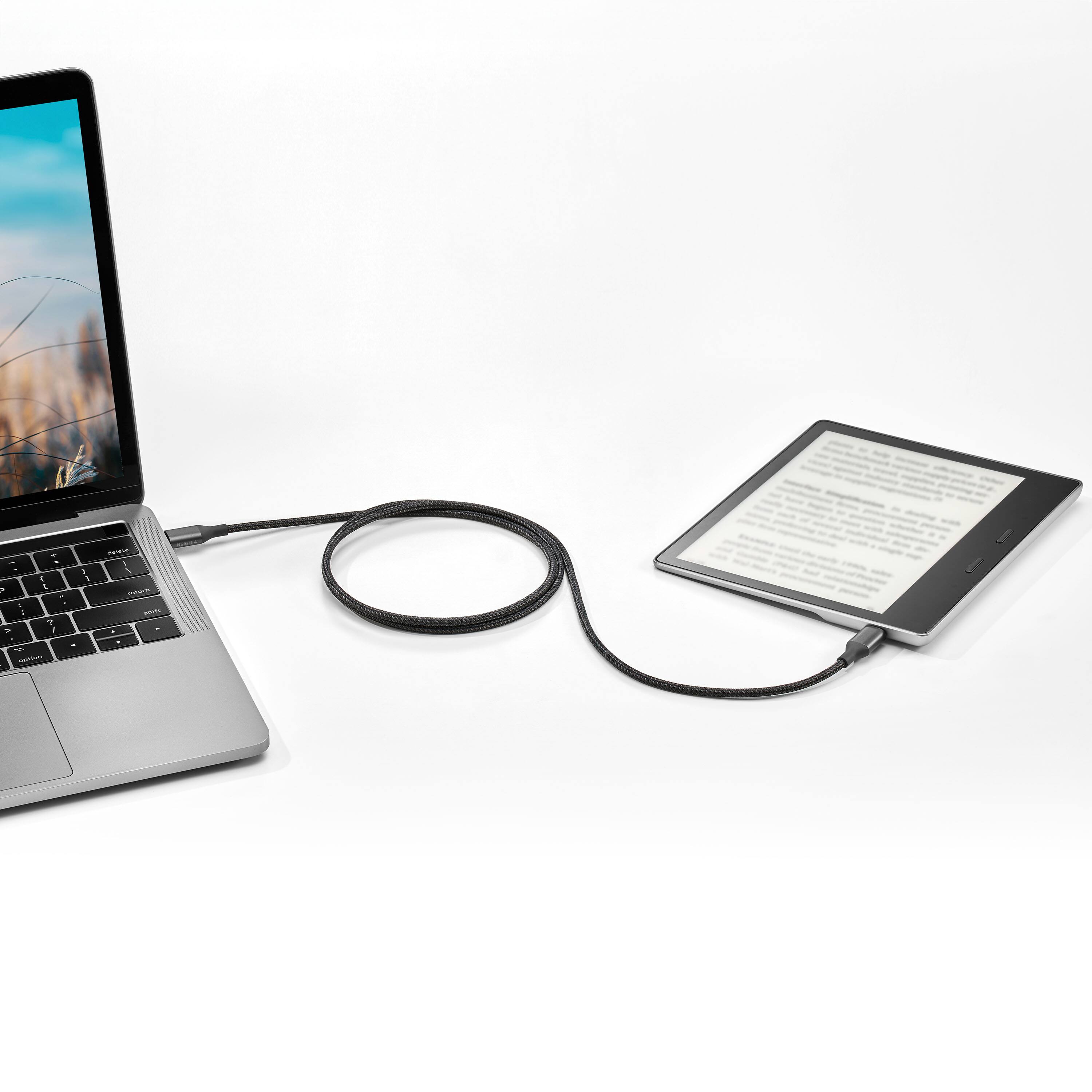 Alt View 10. Insignia™ - 3.3-Foot USB-C to Micro USB Cable - Black.