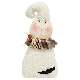 BreeBe - Stuffed Plaid Ruffled Ghost Doll w/Bat - Multicolor