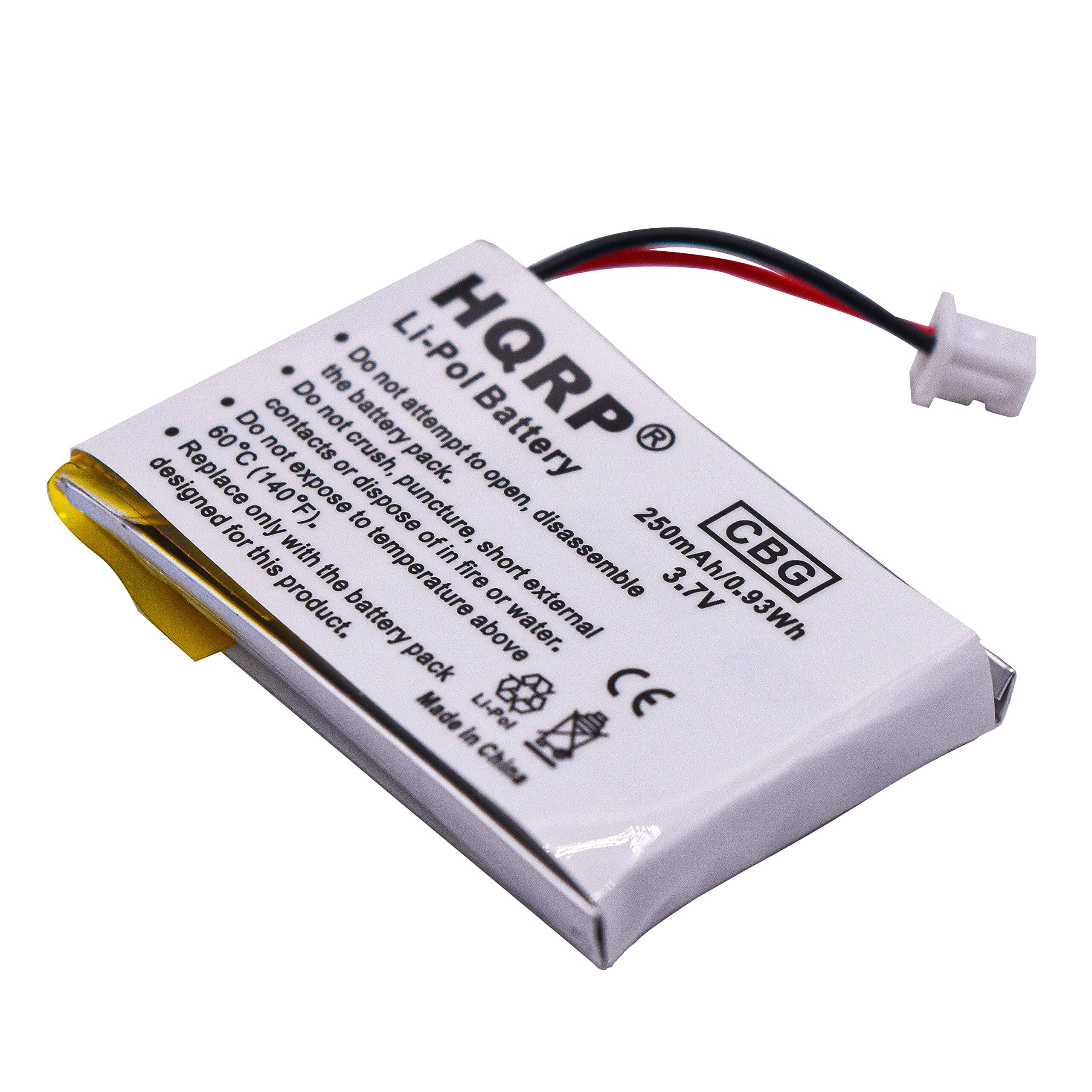 Li-Po Battery  
HQRP  
CBG  
250mAh/0.93Wh  
3.7V  

Do not attempt to open, disassemble or dispose of this product.  
Do not expose to temperature above 60°C (140°F).  
Do not crush, puncture, short or expose to fire or water.  
Do not attempt to recharge with the battery pack.  
Replace only with the battery pack designed for this product.  

Made in China