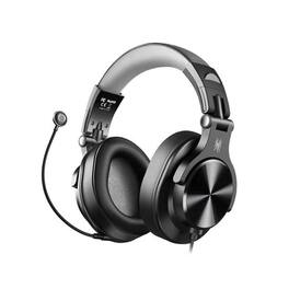 OneOdio - A71D Computer Gaming Wired Over Ear Headset with Detachable Microphone - Black