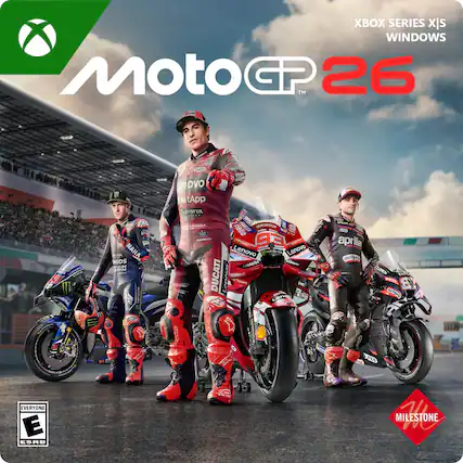 XBOX SERIES X|S WINDOWS
MotoGP™ 26
EVERYONE ESRB
MILESTONE
Lenovo
NetApp
DUCATI
MAHA
APRILIA
EVERYONE
ESRB
MILESTONE - E (Everyone)