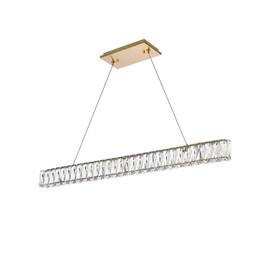 Elegant Lighting - Monroe 38 inch LED linear pendant in - Gold
