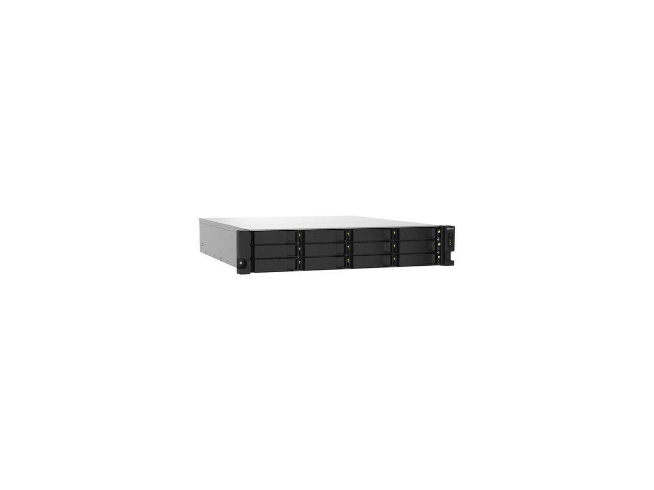 Alt View 2. QNAP - TS-1232PXU-RP-4G-US QNAP 2U 12-Bay ARM-based 2.5G &10G NAS - Black.