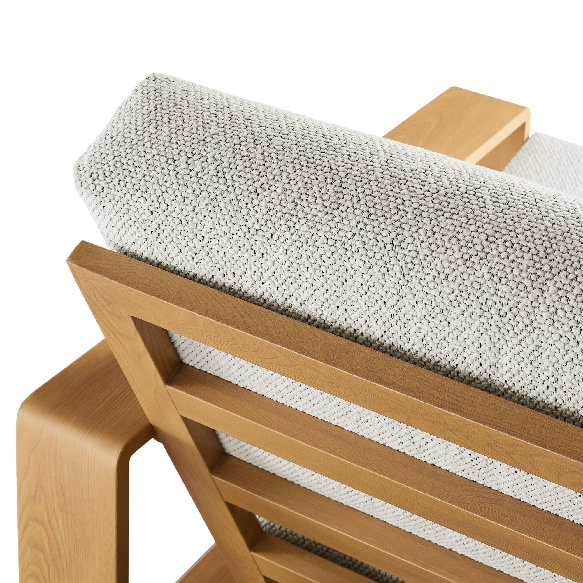 Alt View 6. Modway - Lirienne Outdoor Patio Aluminum Faux Wood Armchair by Modway - Ivory Natural.