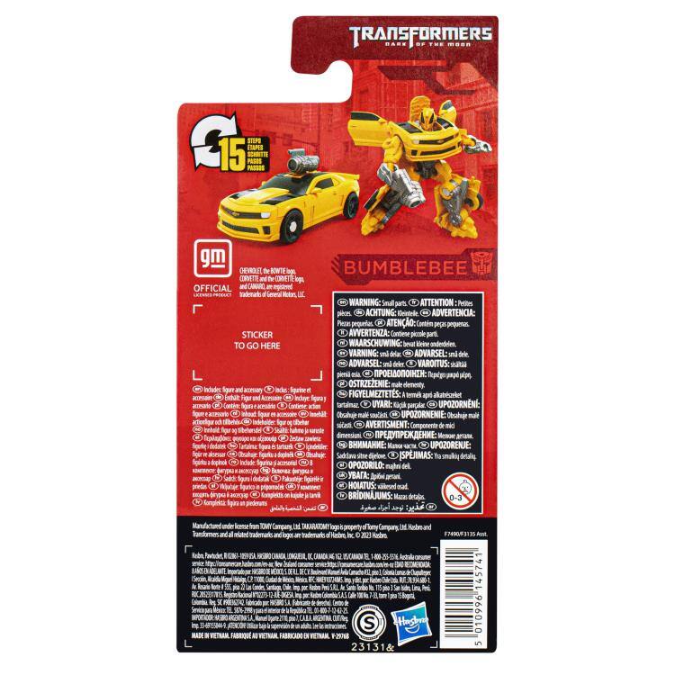 TRANSFORMERS DARK OF THE MOON

OFF STEPS ETAPES 15 PASOS

gm BUMBLEBEE CHEVROLET CORVETTE OFFICIAL PRODUCT trademads ALC. WARNING: Small ATTENTION Petites pices. ACHTUNG: Dentele ADVERTENCIA: ATENO: Contm peas pequenas. STICKER AWERTENZA: Contiene TO GO HERE WAARSCHUWING: bevit kleine VARNING: sni ADVARSEL: dele. ADVARSEL: sma deler. VAROITUS: osia. : OSTRZEZENIE: make Indudes: fique  accessary lacks Iguine el Figur FIGYELMEZTETS: termek apr alkatrizelet Indge amasono Contiene tartalmaz. UYARI: parular. UPOZORNNI: figue accessorio Iqua 8 Obsahuje coulisti UPOZORNI: Obsahuje to tilbehly Indeholder og beher AVERTISMENT: Componente dimenskuni : : UPOZORENJE: alcessar [SPJIMAS: Ya sm