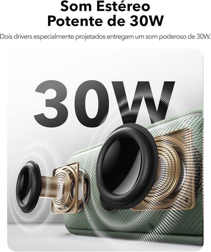 Som Estéreo Potente de 30W

Dois drivers especialmente projetados entregam um som poderoso de 30W.