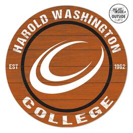 Jardine - Harold Washington College Phoenix 20'' x 20'' Indoor/Outdoor Circle Sign - Orange