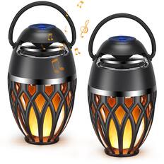 Front. Dazzed Corner - Outdoor Bluetooth Speakers,Wireless Speaker 2 Pack - Black.