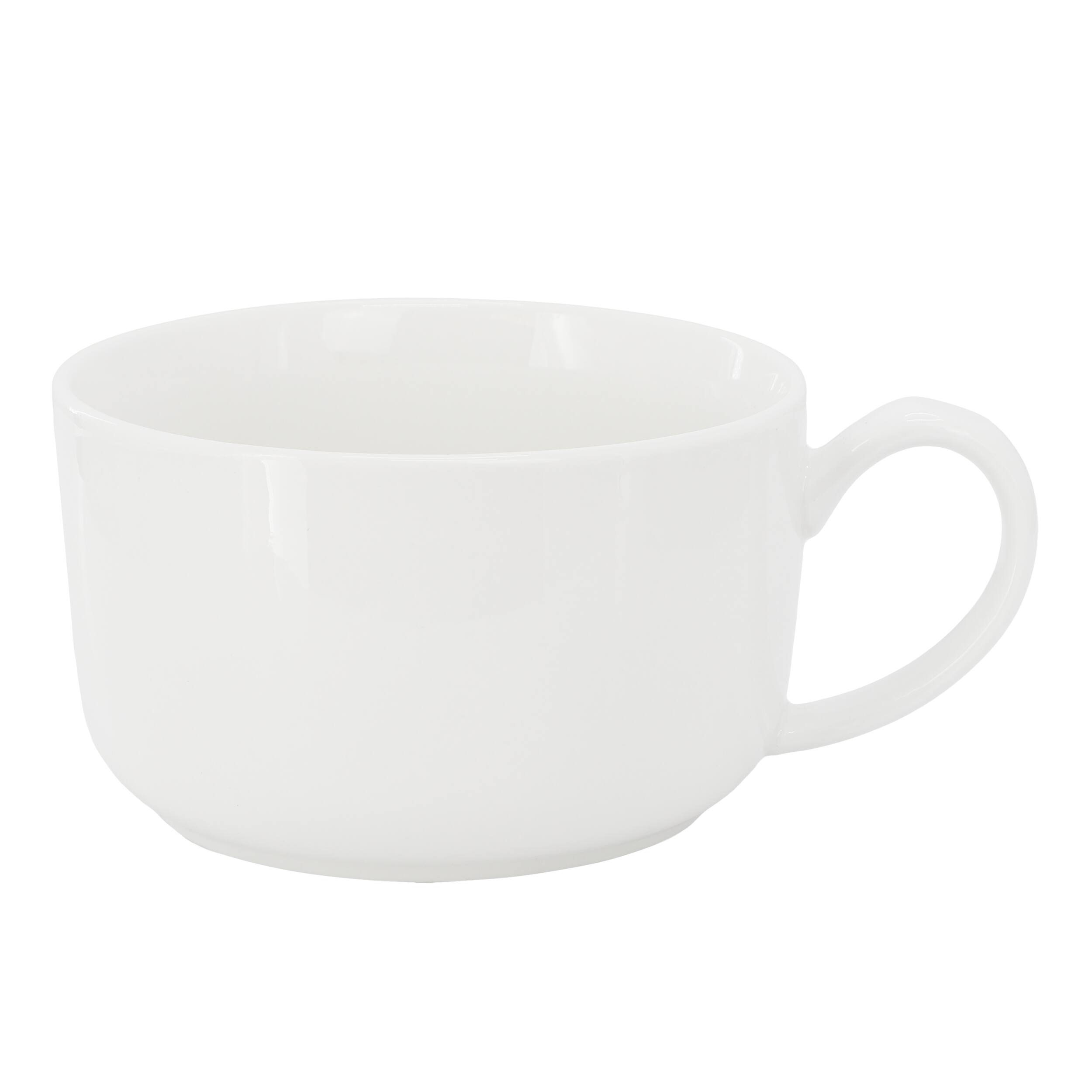 Alt View 1. Gibson - Gibson Home Great Essentials 4 Piece 32.5 Ounce Fine Ceramic Large Latte Mug Set in White - White.