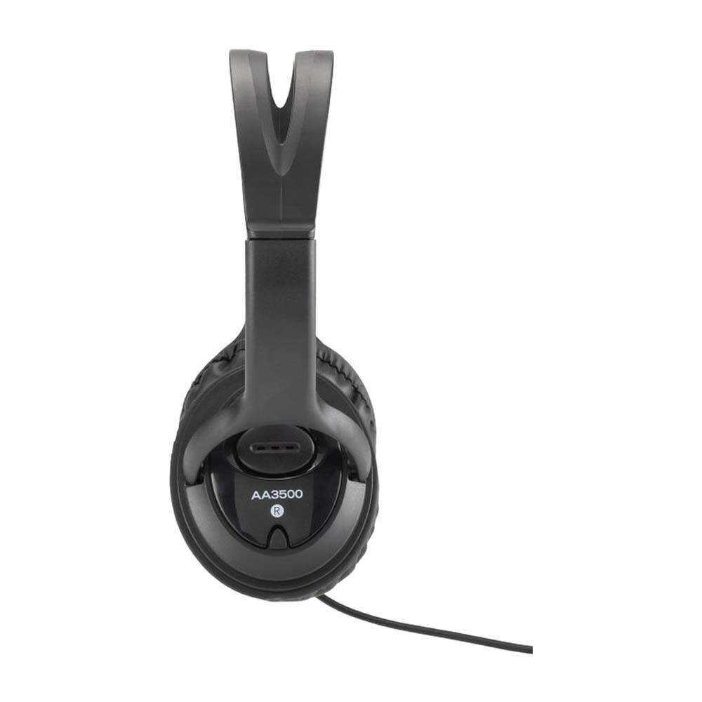 Back. On Stage Stands - On-Stage AA3500 Wired Closed-Back Accurate Audio Headphones, Black - Black.