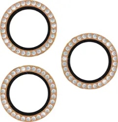 kate spade new york - Aluminum Ring Lens Protector for Apple iPhone 16 Pro and 16 Pro Max - Set in Stone Gold - Angle_Zoom