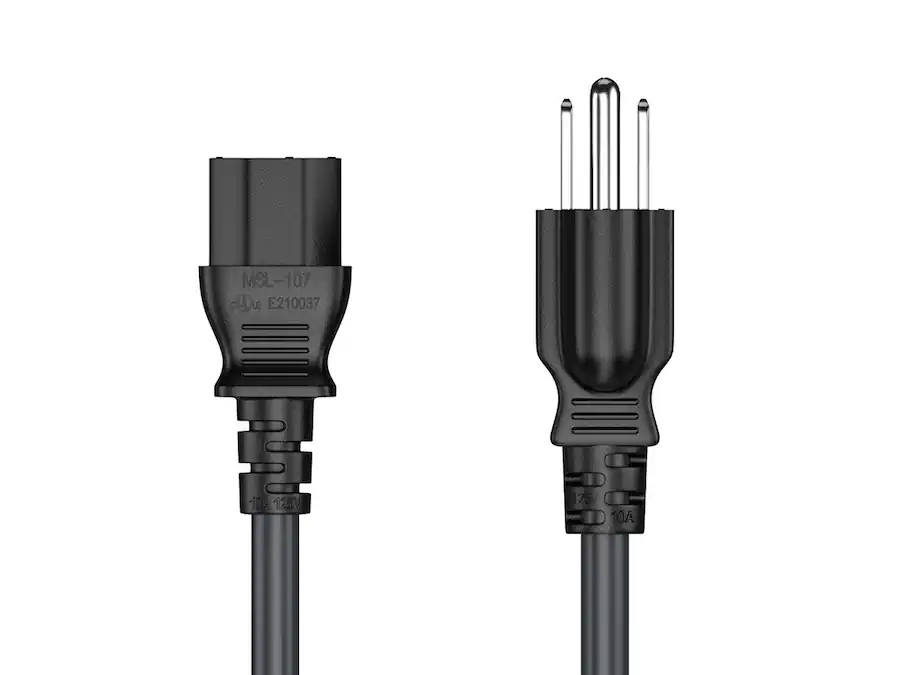 Pc Cable Wire Cable Leader 14 AWG Shielded Computer Power Cord Replacement, 3 Prong ...