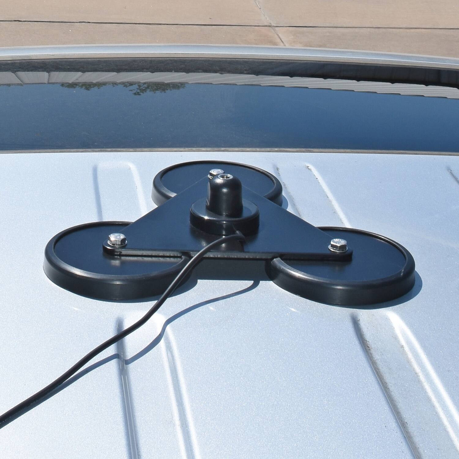 Tram 5 Inch Tri Magnet CB Antenna Mount with Rubber Boots and 18