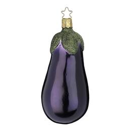 Inge Glas - Purple Eggplant Aubergine German Glass Ornament FREE BOX 5 Inch - Green