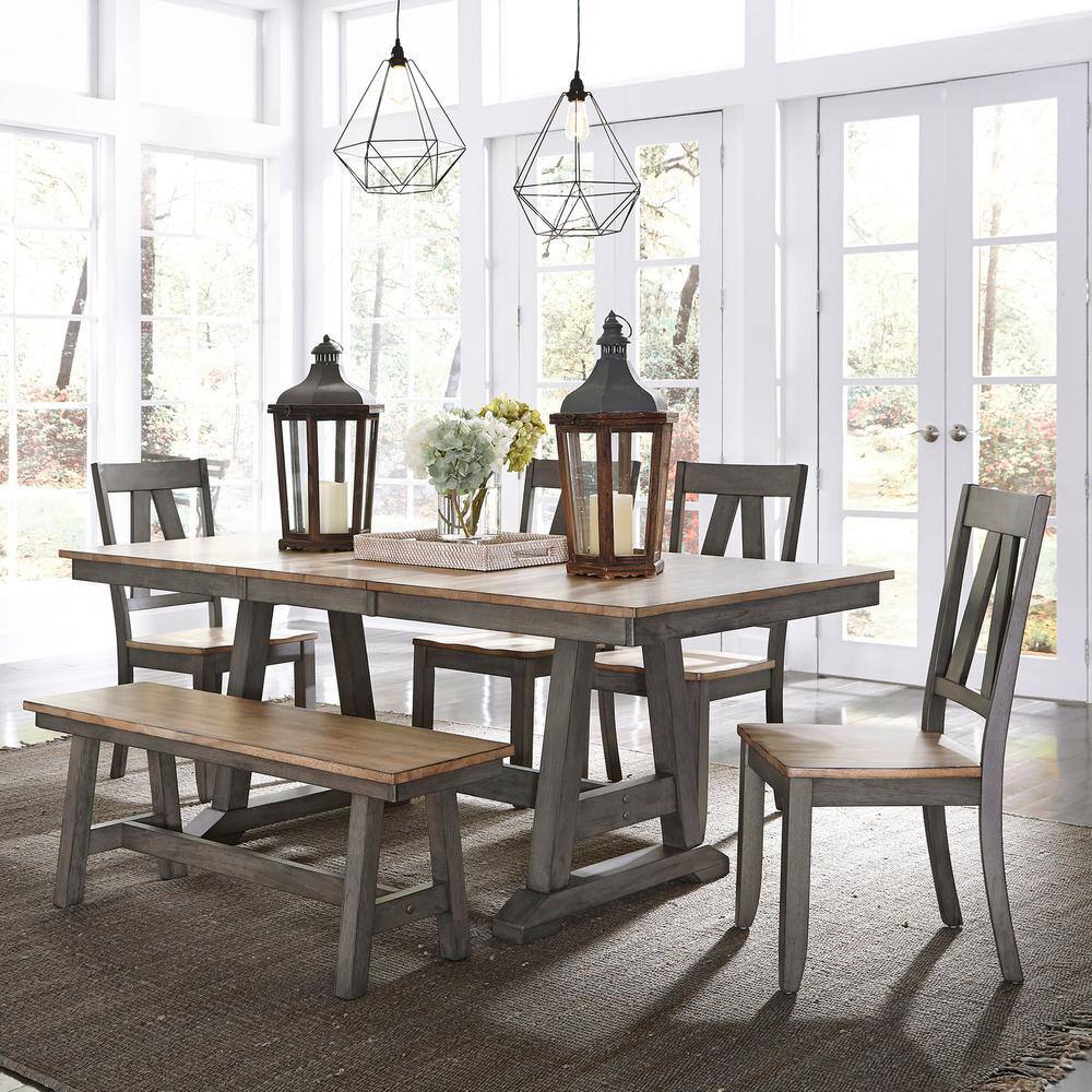 Alt View 3. Liberty Furniture Industries - Lindsey Farm Backless Bench (RTA) in Gray - Gray.
