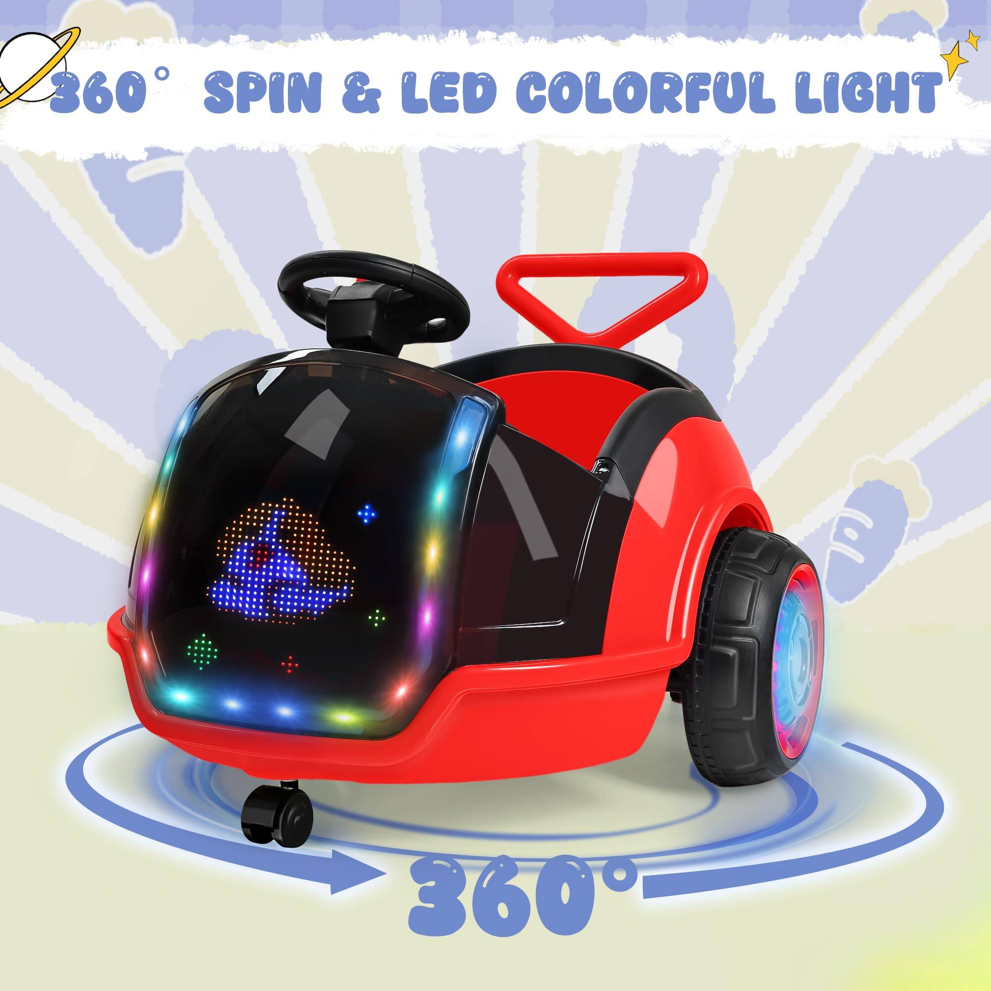 360° SPIN & LED COLORFUL LIGHT