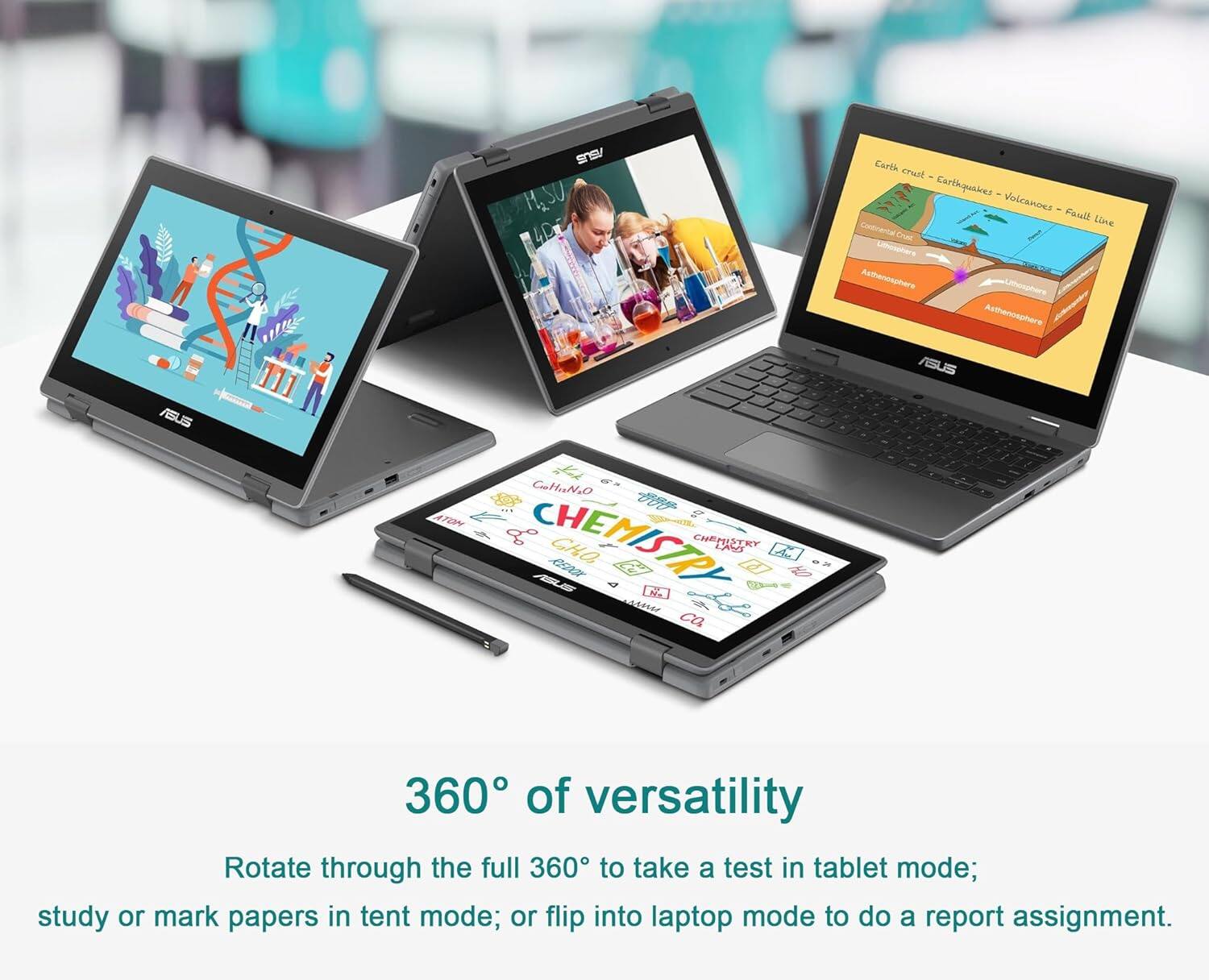 ASUS Chromebook Flip CR1 11.6 HD 2 in 1 Touchscreen Laptop Intel