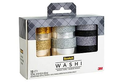 Scotch WASHI  
WASHI TAPE - RUBAN WASHI  
15 rolls (53 m)  
TOTAL: 57.9 YD (53 m)  
3M