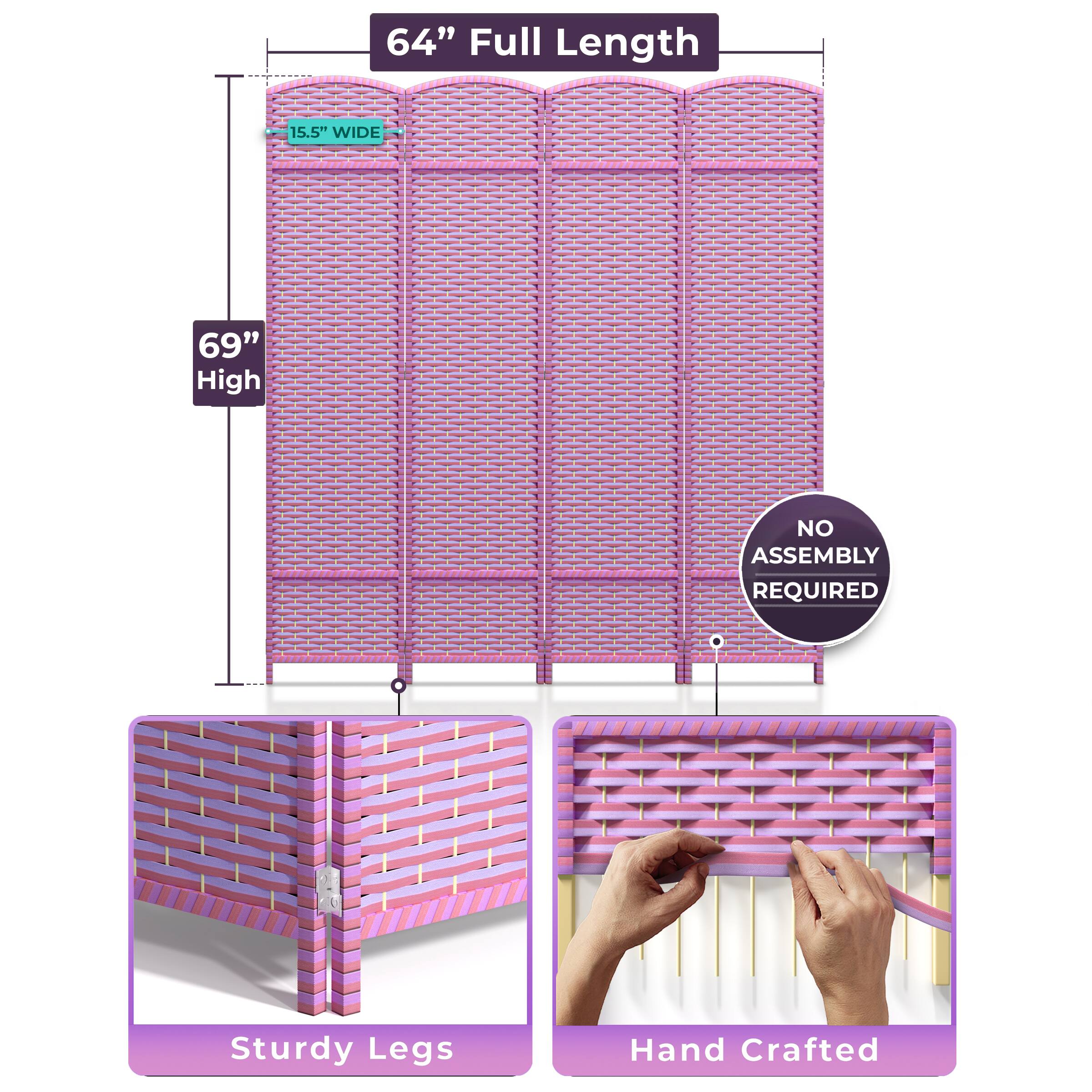 64" Full Length  
15.5" Wide  
69" High  
No Assembly Required  
Sturdy Legs  
Hand Crafted