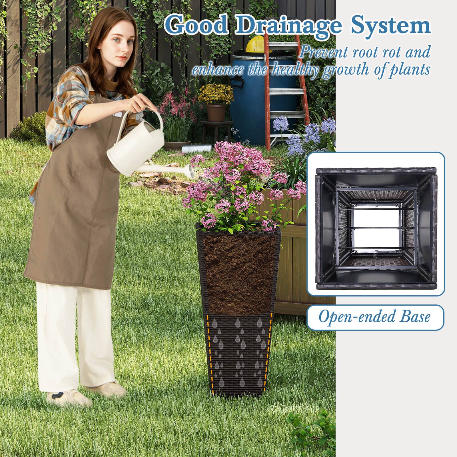 Good Drainage System  
Prevent root rot and enhance the healthy growth of plants  

Open-ended Base