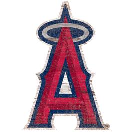 Fan Creations - Los Angeles Angels Distressed Logo Cutout Sign - Multicolor
